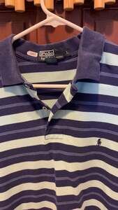 Vintage Polo by Ralph Lauren Striped Polo Shirt (size L) blues